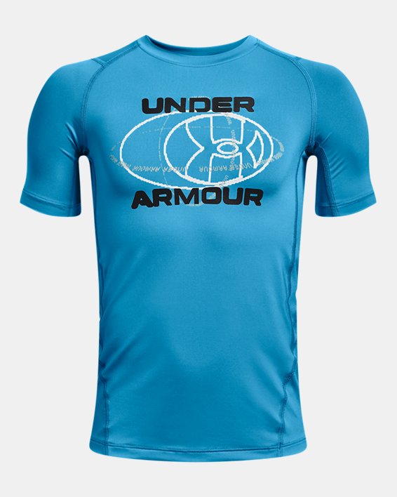 UA HeatGear® Armour Novelty Kurzarm-Oberteil, Blue, pdpMainDesktop image number 0